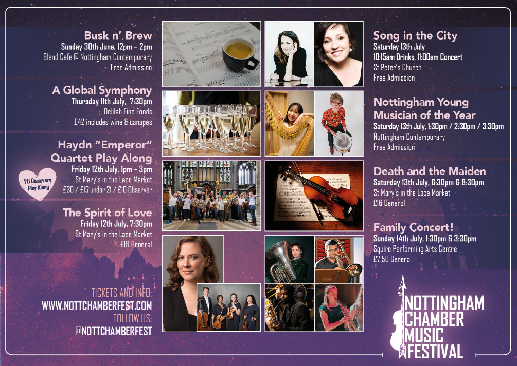 Nottingham Chamber Music Festival 2024 Digital Flyer